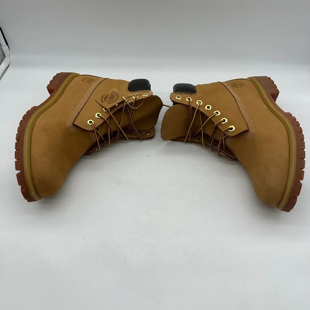 Timberland 10061 Mens 10M Wheat Nubuck 6-Inch Premium Waterproof Leather Boots